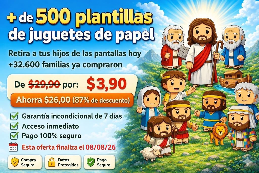 Kit Bíblico Digital — +500 Plantillas de juguetes de papel